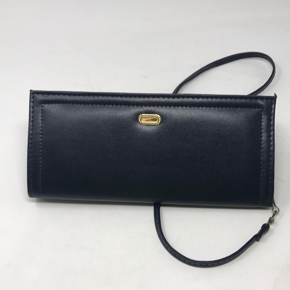 Vintage shoulder bag navy blue. - Picture 2 of 3